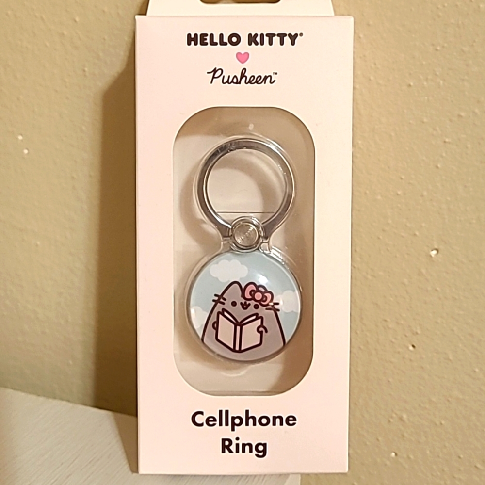 Hello Kitty Pusheen Collab Cellphone Ring and Stand